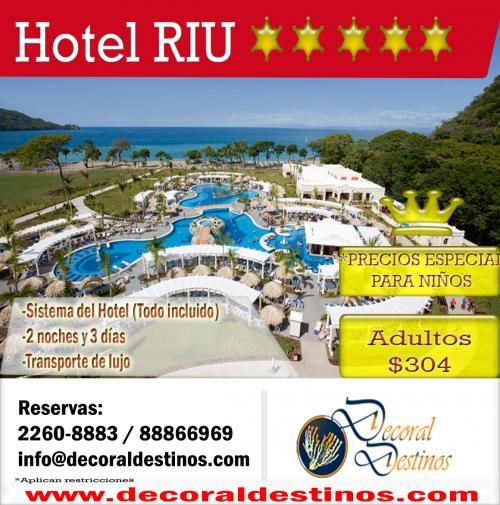 Promocion Hotel Riu 5 Estrellas Todo Incluido En Heredia Viajes Y Turismo