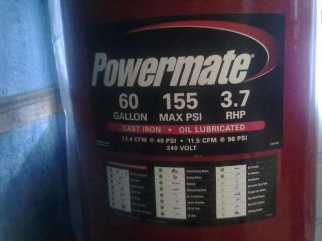 Powermate Compresor de Aire de 60 gal 155 psi