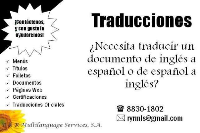 Traduccion de todo tipo de documentos en Heredia - Otros Servicios | 97428