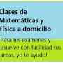 CLASES DE MATEMÁTICAS. SERVICIO A DOMICILIO.